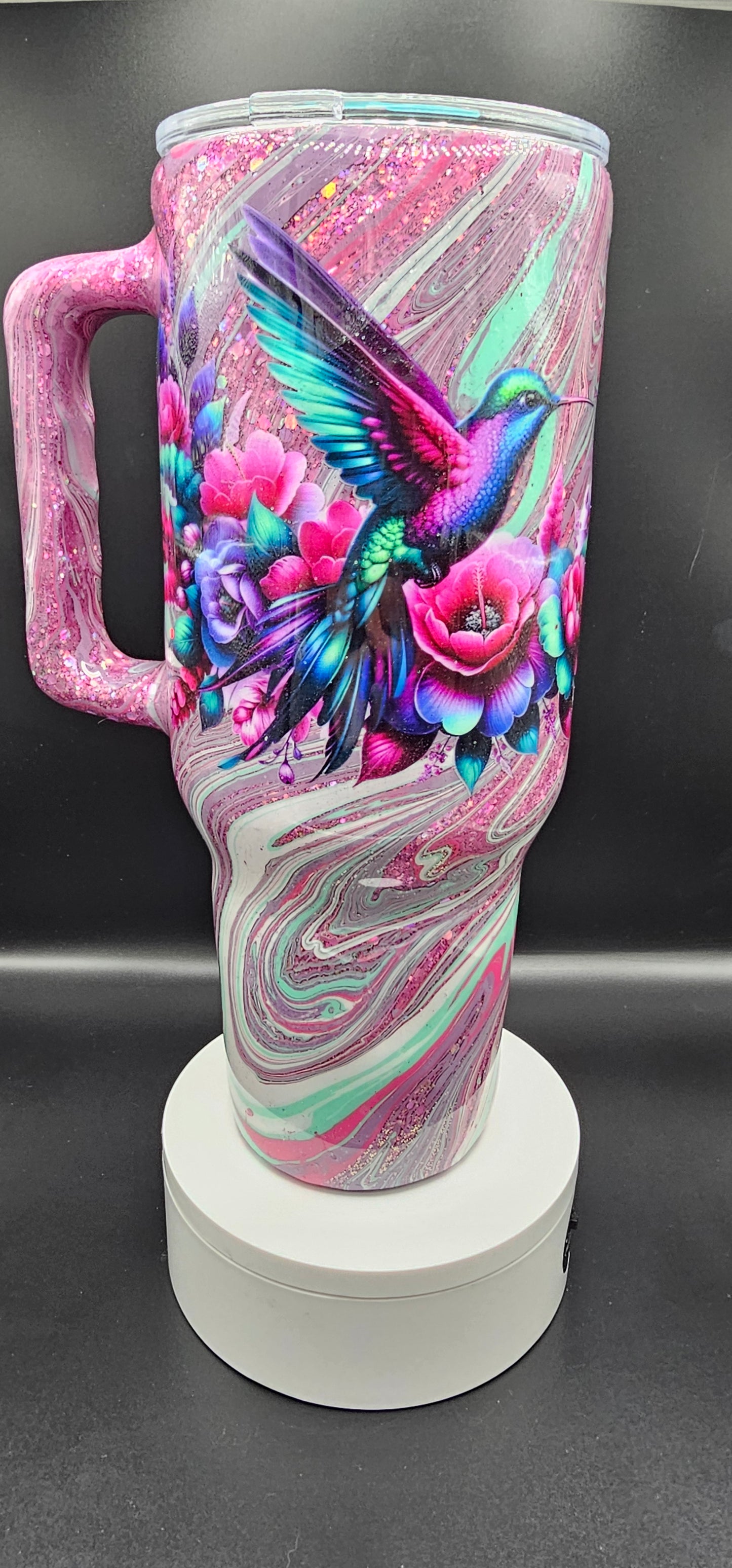 40oz Handle Hummingbird Hydro Dip
