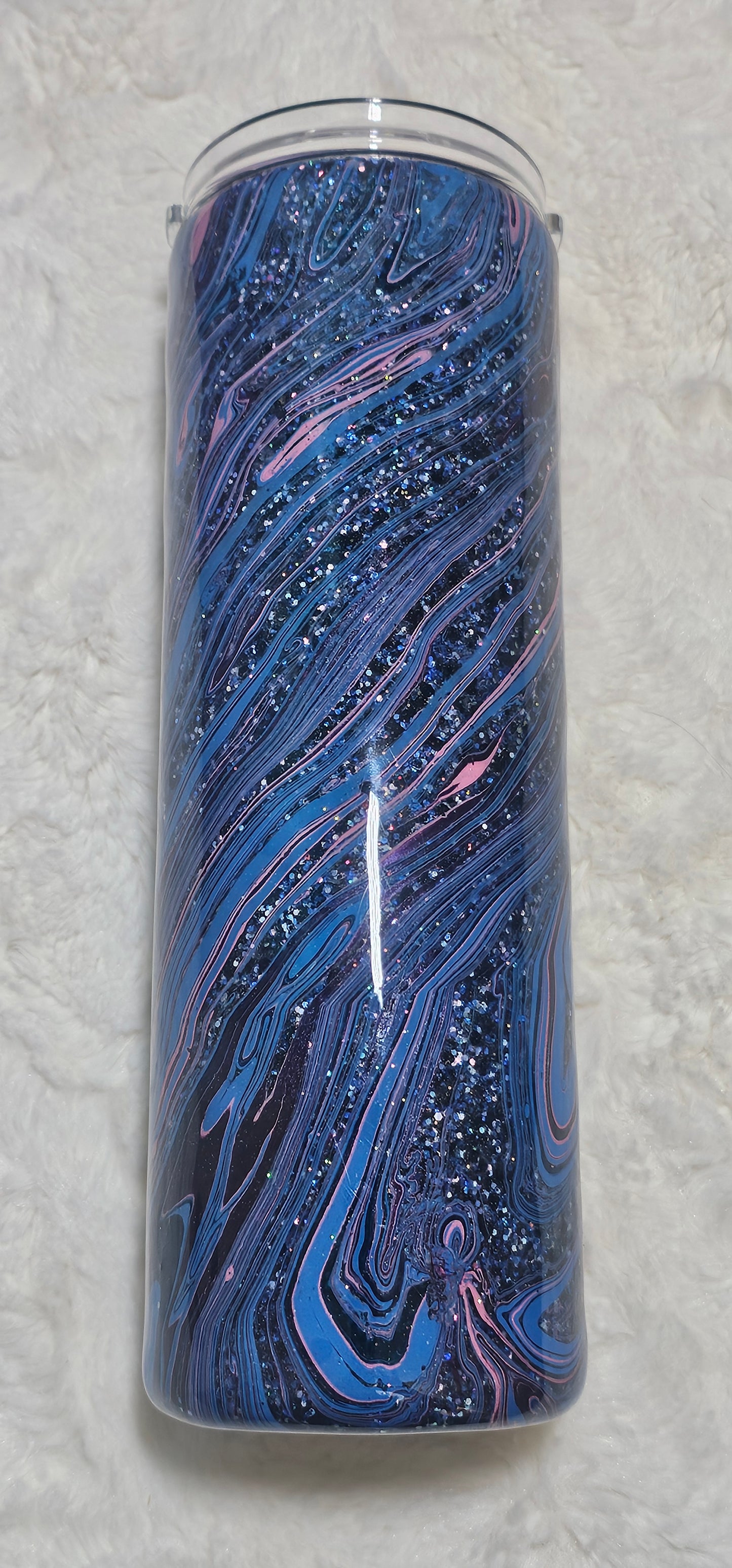 30oz Skinny Blue Rose