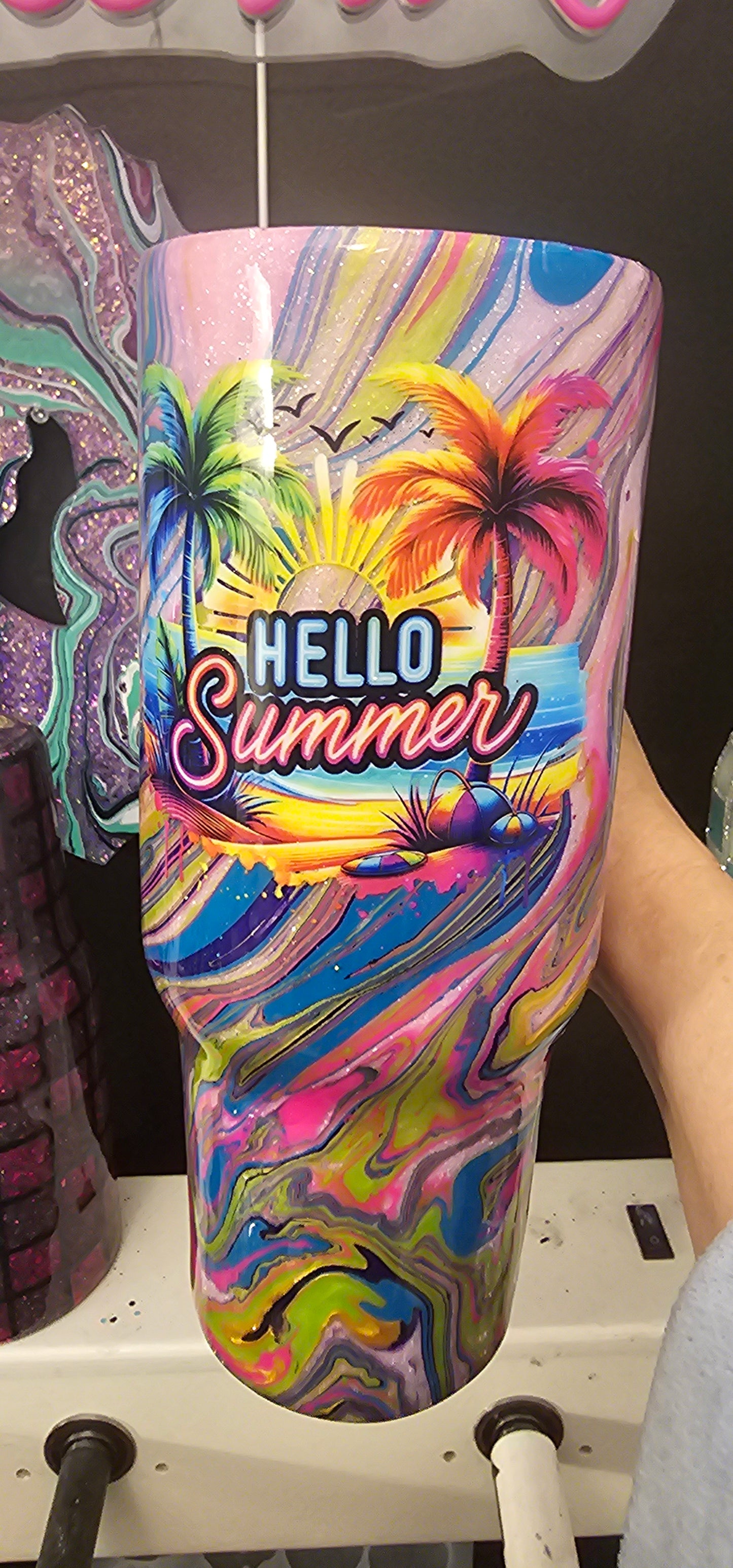 40oz Hydro Dipped Neon