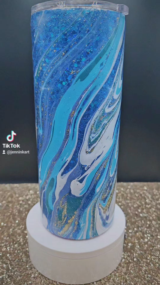 Custom Hydro Dripped Tumbler 30 Oz Size