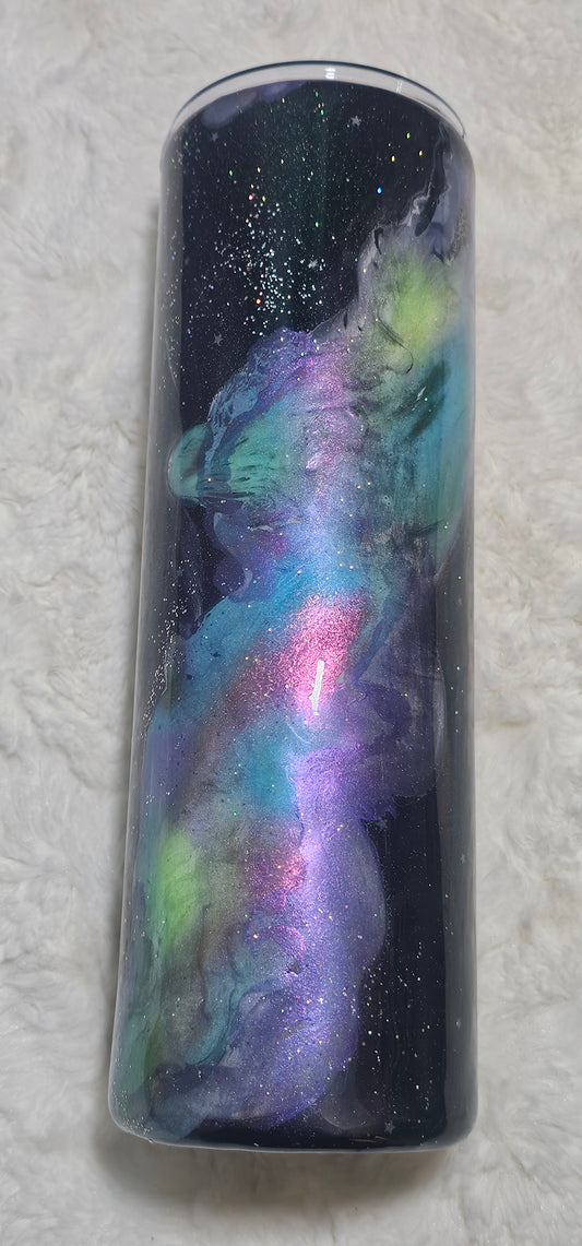 30oz Skinny Nebula with Glow Stars